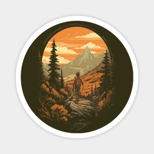 Trailblaze Your Way Through Nature - Hiking and Camping Magnet